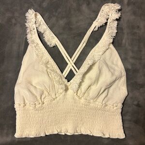 Mahina women’s Fringe crop top, Size S